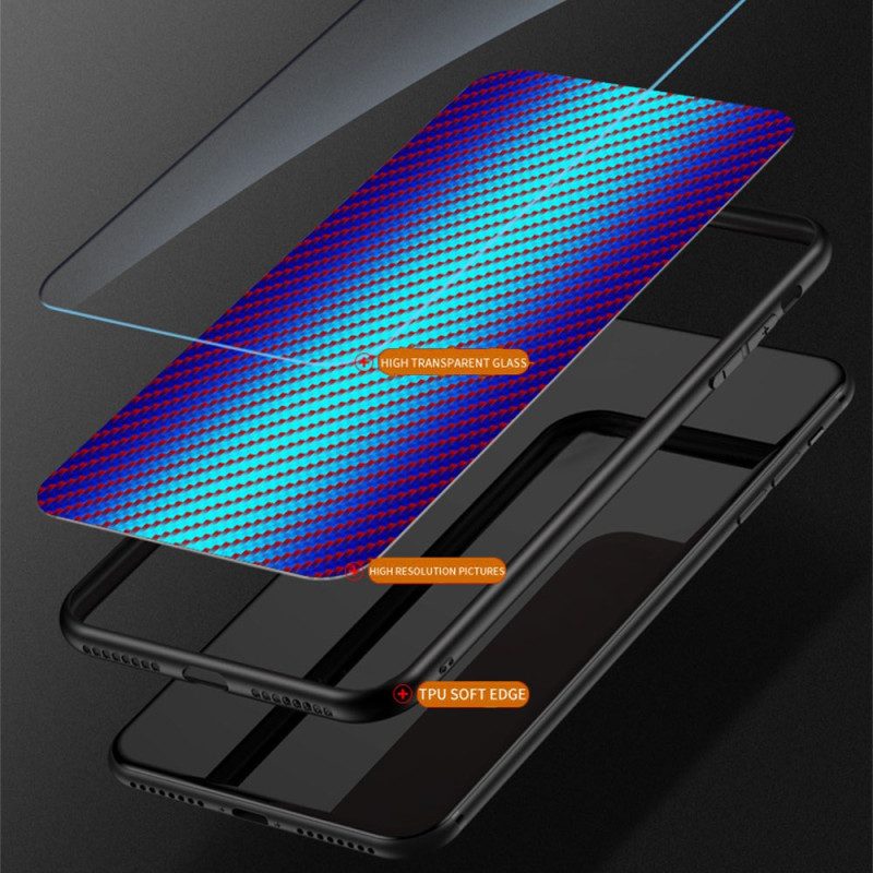 Skal Vivo V50 5g Telefonfodral Härdat Glas I Kolfiber