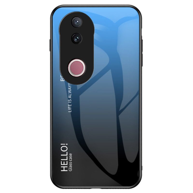 Skal Vivo V50 5g Telefonfodral Hello I Härdat Glas