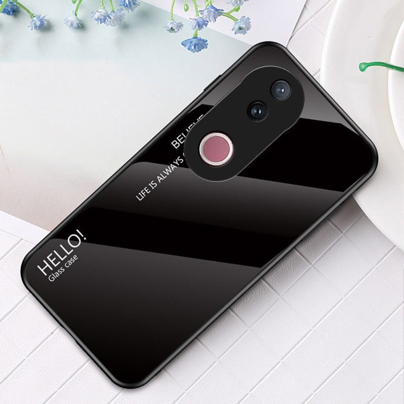 Skal Vivo V50 5g Telefonfodral Hello I Härdat Glas