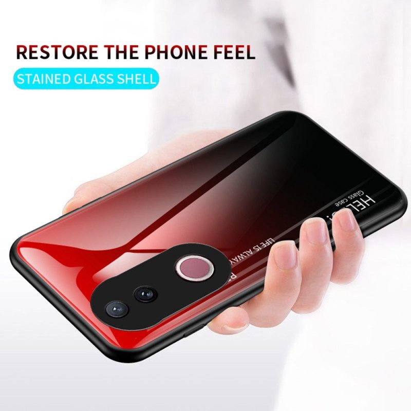 Skal Vivo V50 5g Telefonfodral Hello I Härdat Glas