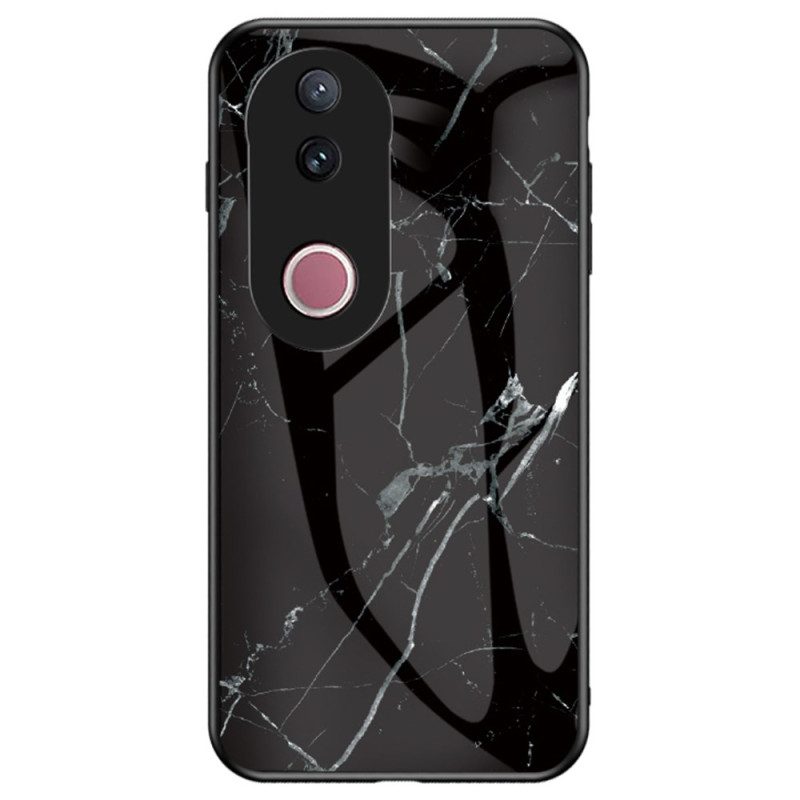 Skal Vivo V50 5g Telefonfodral Marmorerat Härdat Glas