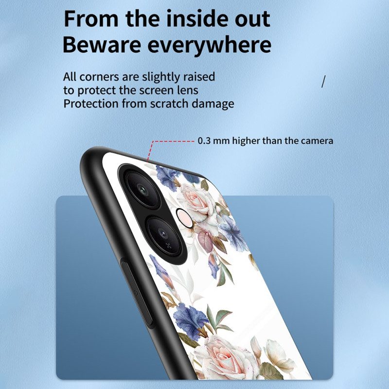 Skal Vivo V60 Lite Blommigt Härdat Glas
