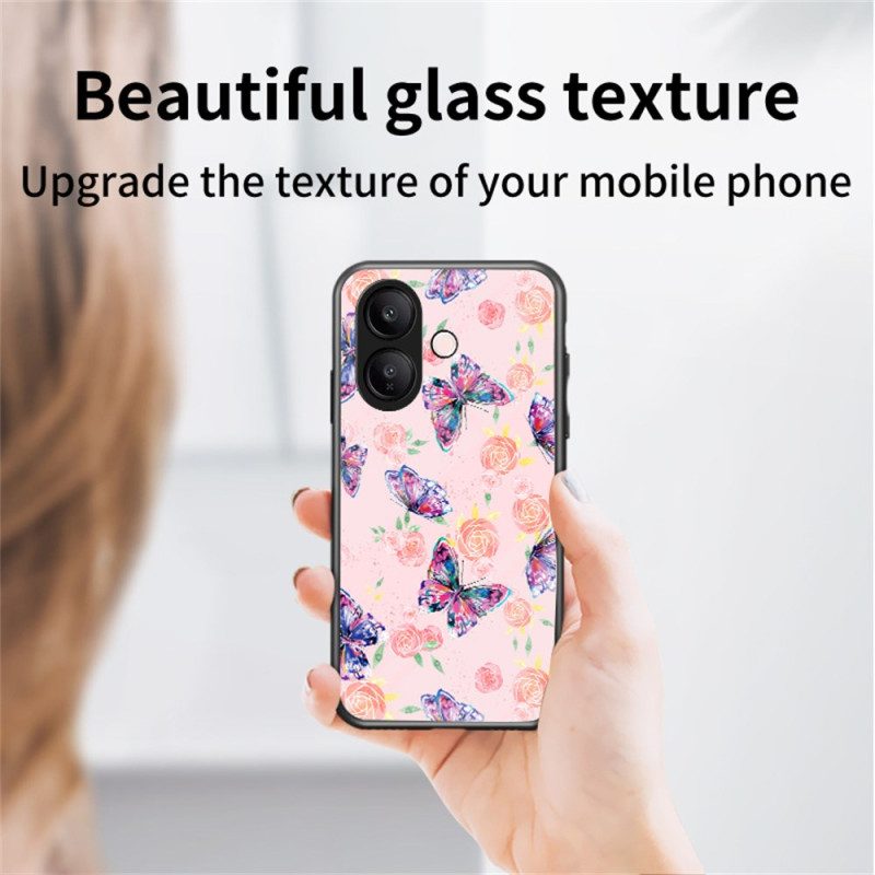 Skal Vivo V60 Lite Fjärilar I Härdat Glas