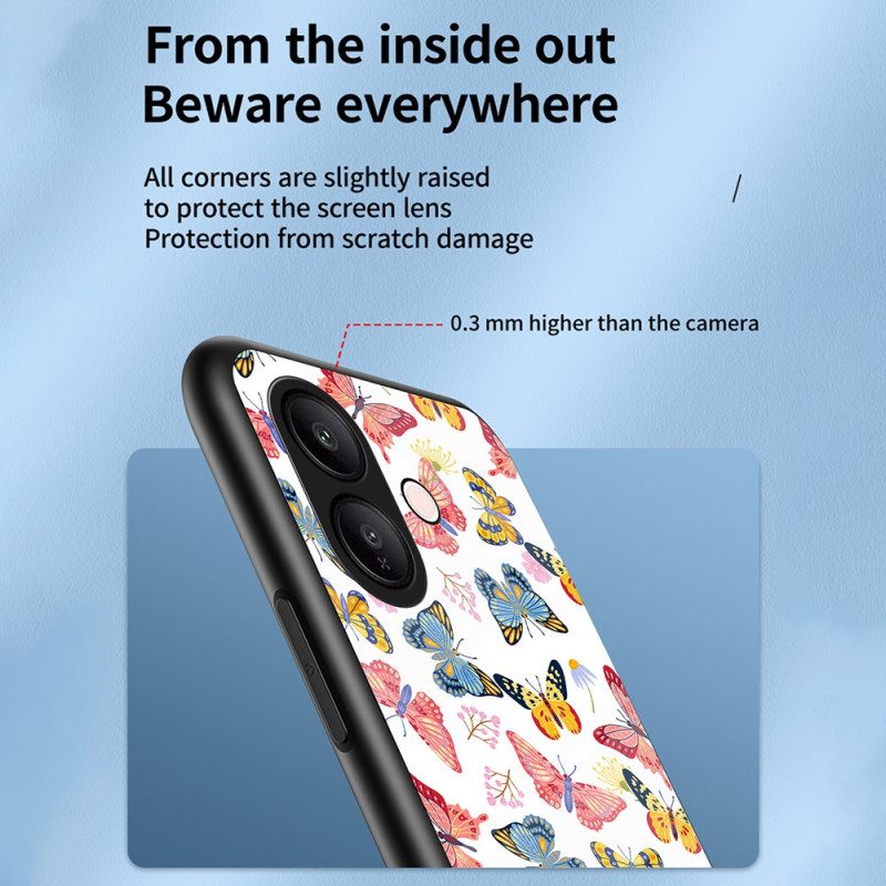 Skal Vivo V60 Lite Fjärilar I Härdat Glas