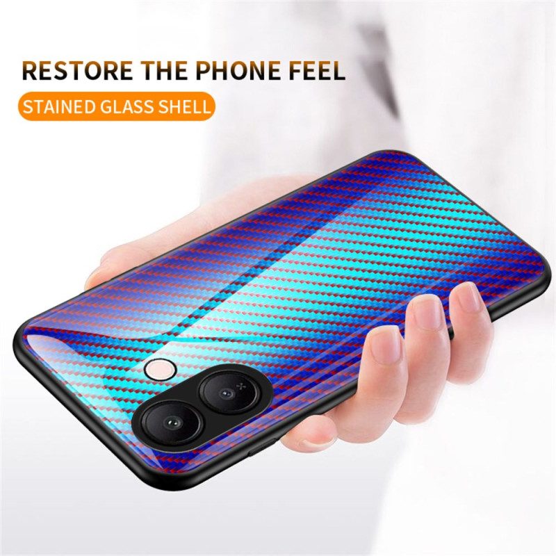 Skal Vivo V60 Lite Härdat Glas I Kolfiber