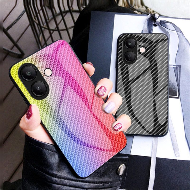 Skal Vivo V60 Lite Härdat Glas I Kolfiber