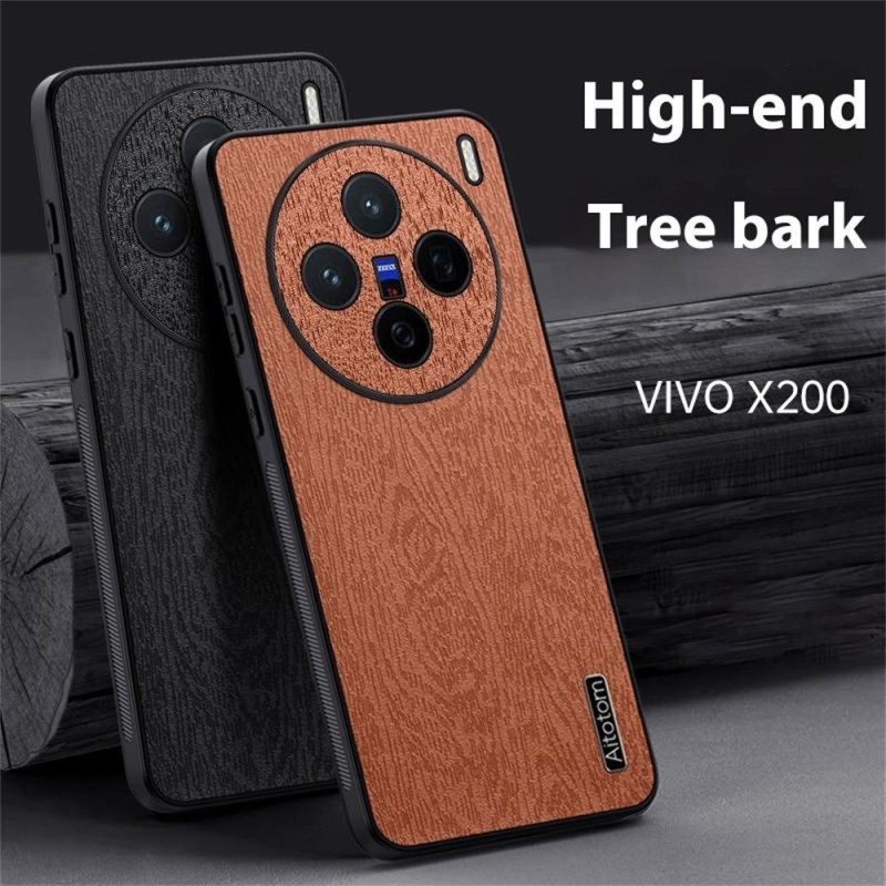 Skal Vivo X200 Träeffekt