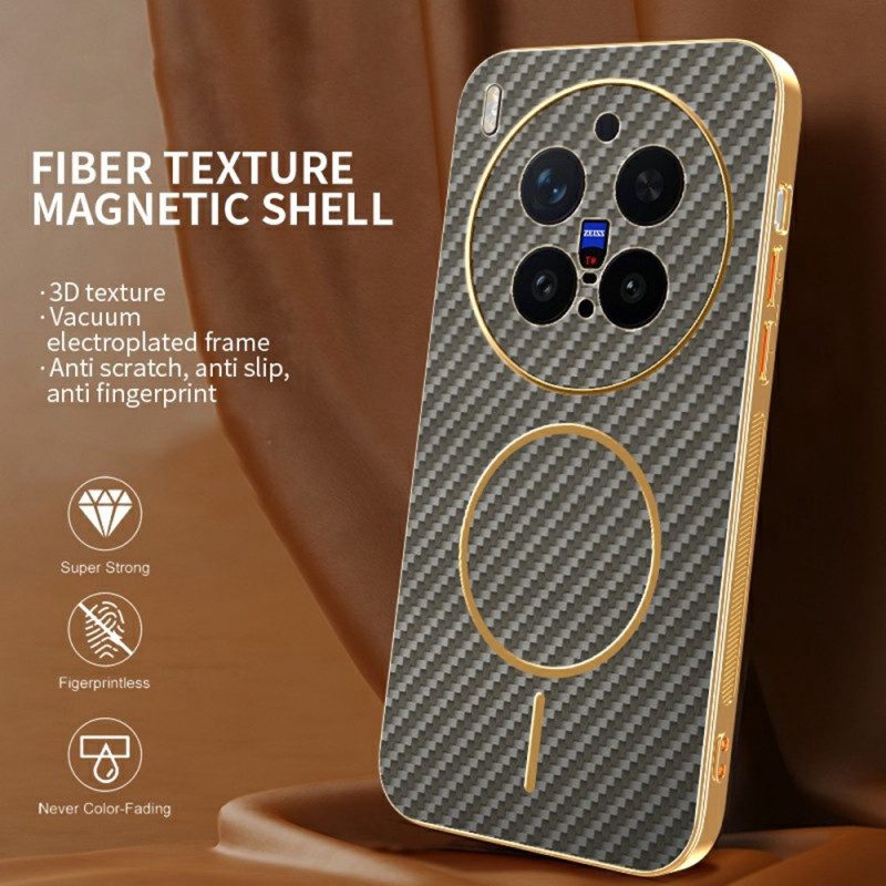 Skal Vivo X300 Pro Telefonfodral Kolfiberstruktur