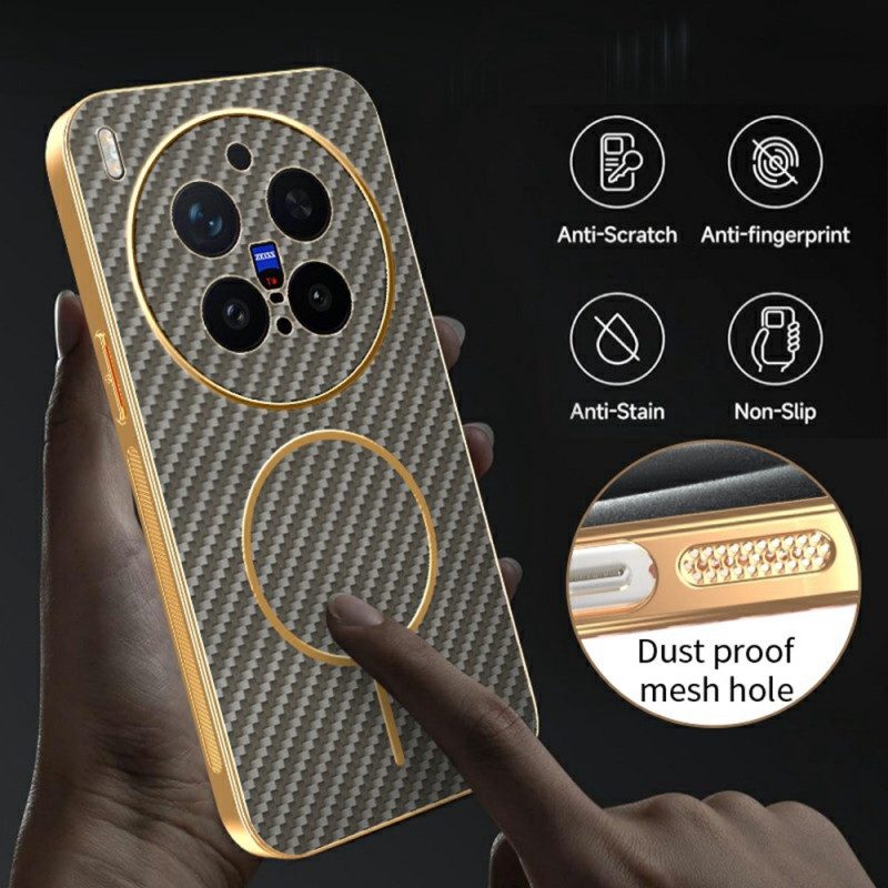 Skal Vivo X300 Pro Telefonfodral Kolfiberstruktur