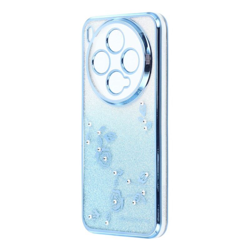 Skal Vivo X300 Telefonfodral Blomma Och Strass Med Strass