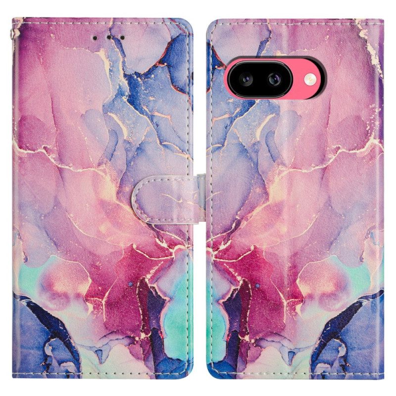 Skyddsfodral Google Pixel 10a Rosa Och Grön Marmor