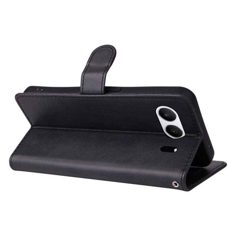 Skyddsfodral Oneplus Nord 4 Enfärgad Lädereffekt