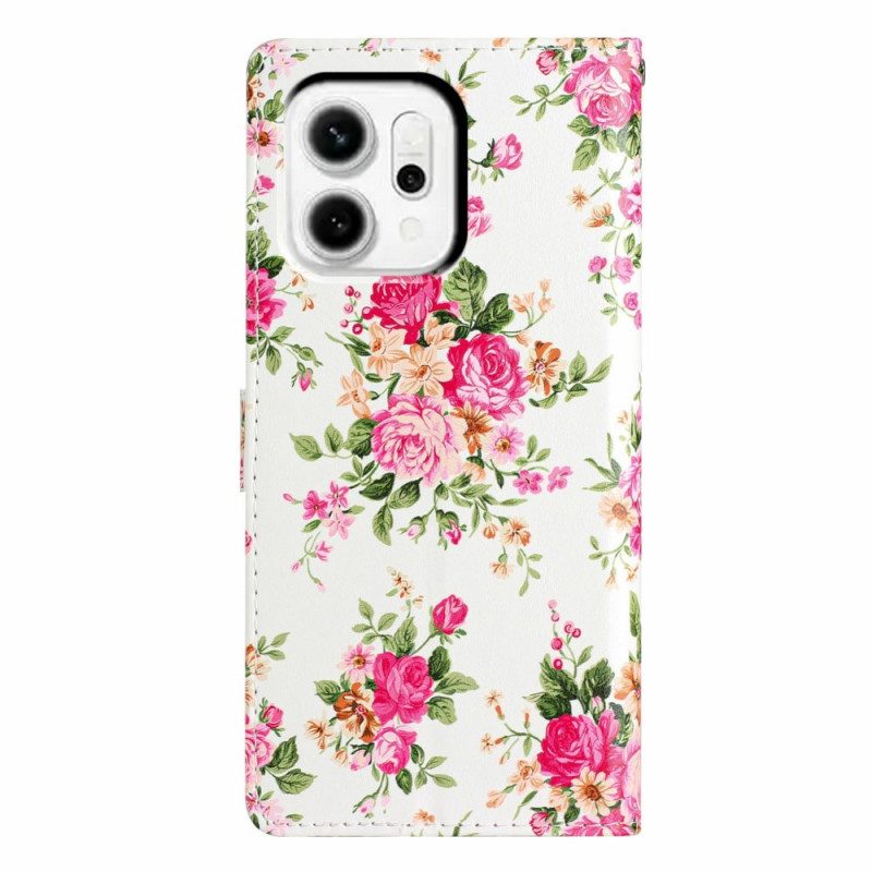 Skyddsfodral Oppo Reno 14 5g Röd Blommor