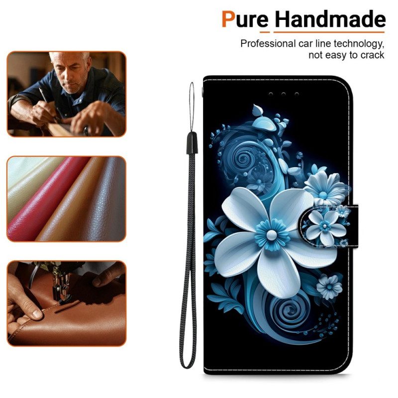 Skyddsfodral Realme 14 5g Blå Blommor