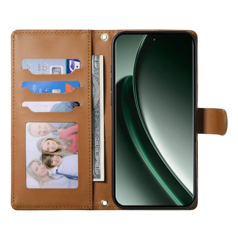 Skyddsfodral Realme 14 Pro Plus 5g Quiltad Med Rem Och Axelrem