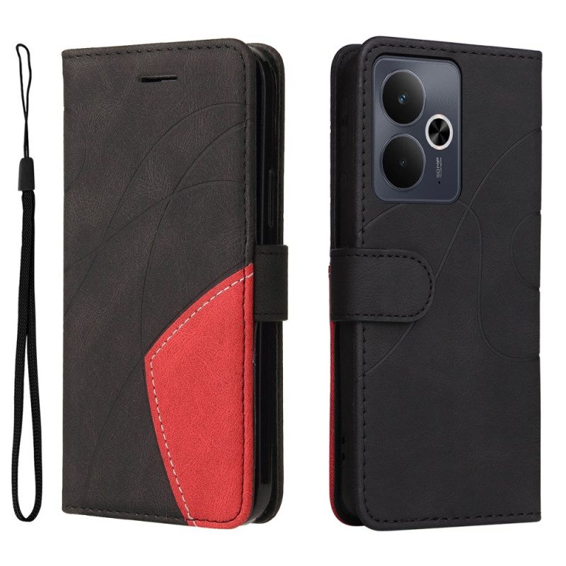 Skyddsfodral Realme 14t 5g Tvåfärgad Krusning