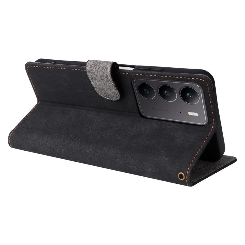 Skyddsfodral Realme 14x 5g Rfid-skydd I Mockaeffekt