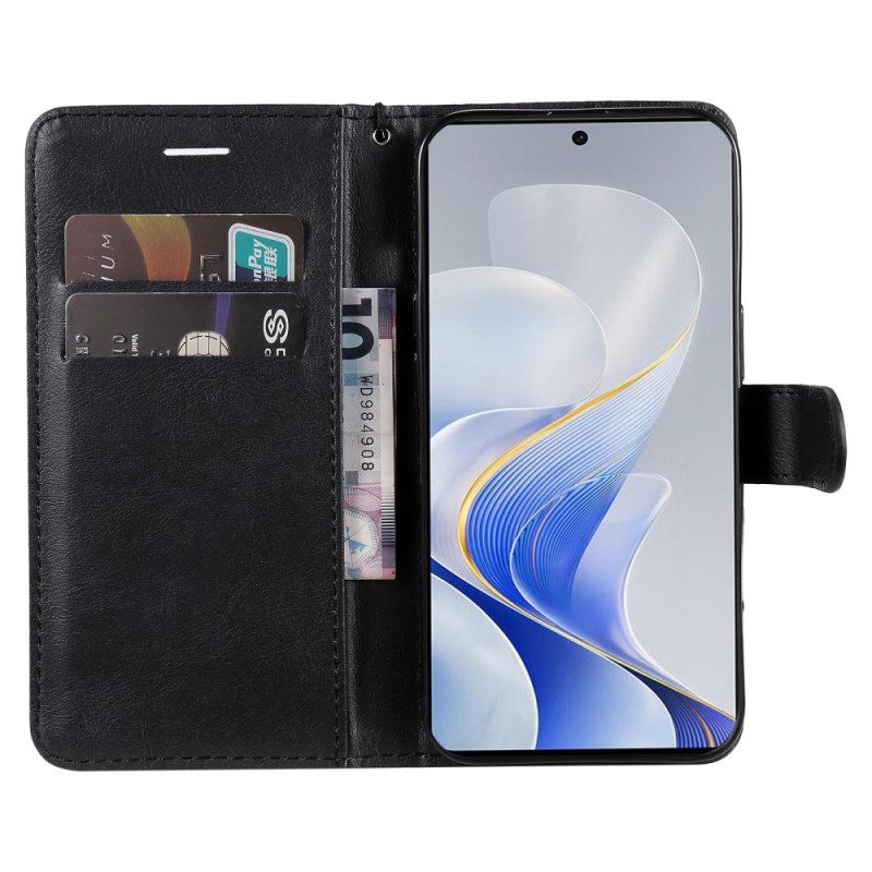 Skyddsfodral Vivo V40 5g Läderremeffekt