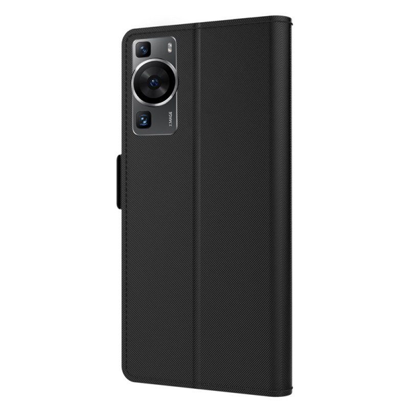 Fodral Huawei P60 Pro Spegel Och Avtagbar Korthållare