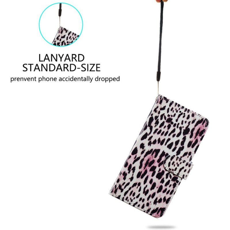 Fodral iPhone 15 Med Kedjar Leopardhuddesign Med Rem