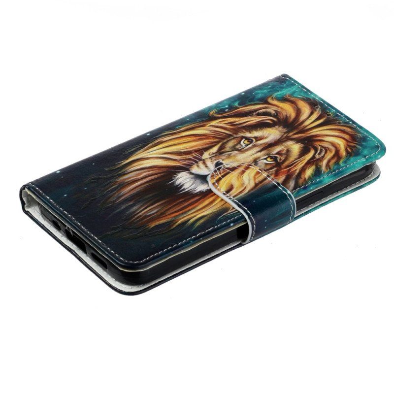 Fodral iPhone 15 Med Kedjar Lion Graphic Lanyard