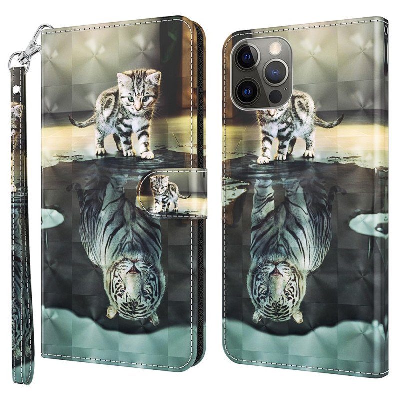 Fodral iPhone 15 Plus Med Kedjar 3d Kitten Dream Med Rem