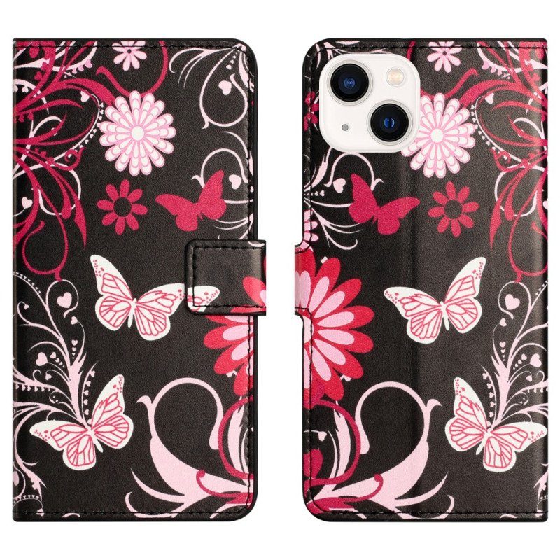 Fodral iPhone 15 Plus Vackra Fjärilar