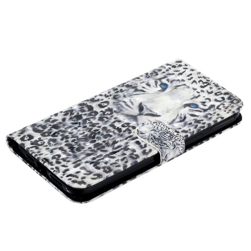 Fodral iPhone 15 Pro Med Kedjar 3d Leopard Med Rem