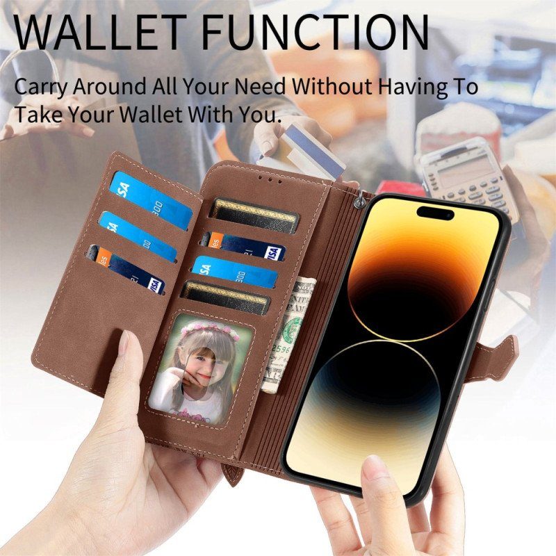 Fodral iPhone 15 Pro Plånboksfodral Optimerad Spetsplånbok
