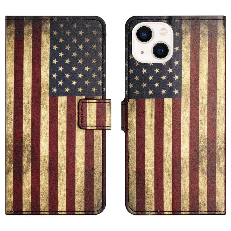 Fodral iPhone 15 Vintage Usa Flagga