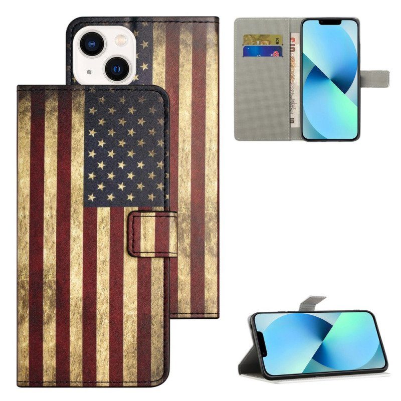 Fodral iPhone 15 Vintage Usa Flagga