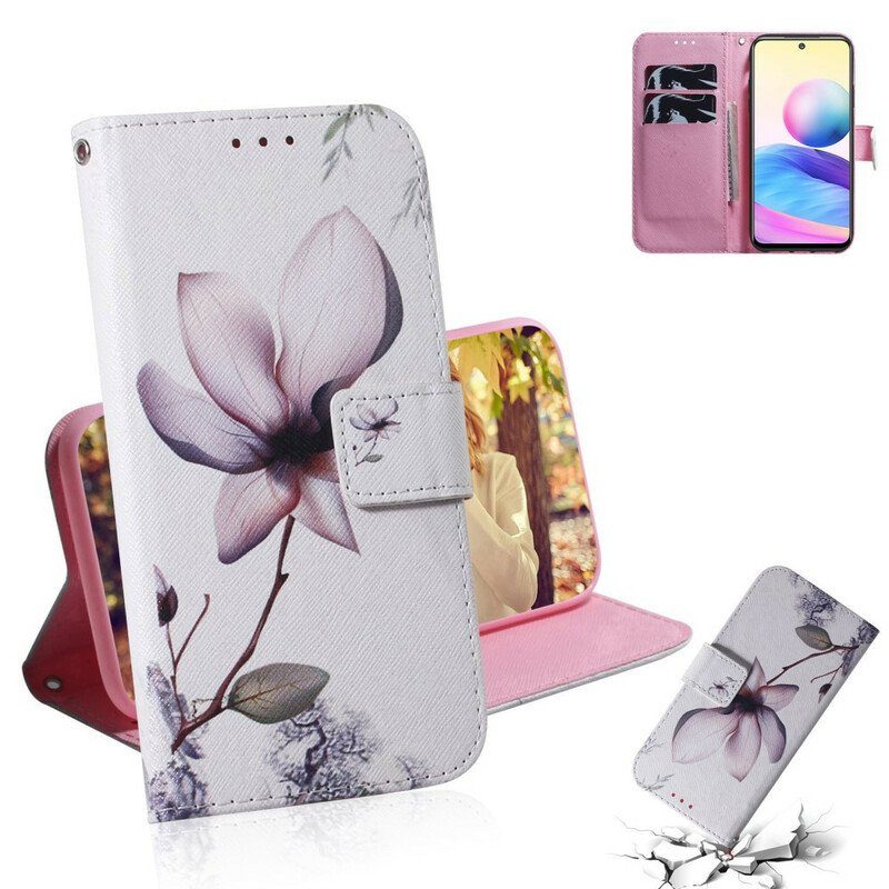 Fodral Poco M3 Pro 5G Blomma Dusty Pink