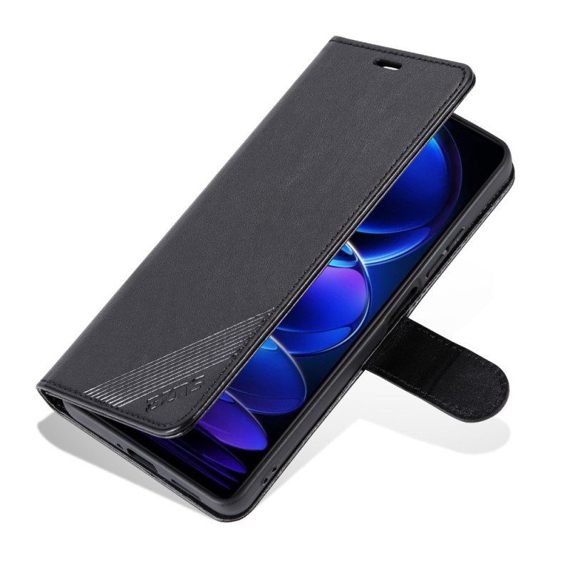 Fodral Poco X5 Pro 5G Azns Lädereffekt