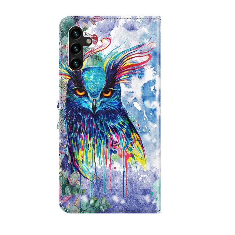 Fodral Samsung Galaxy A13 5G / A04s Akvarell Fågel