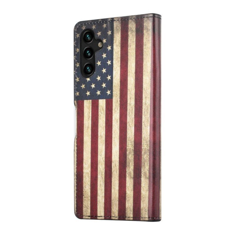 Fodral Samsung Galaxy A13 5G / A04s Amerikanska Flaggan