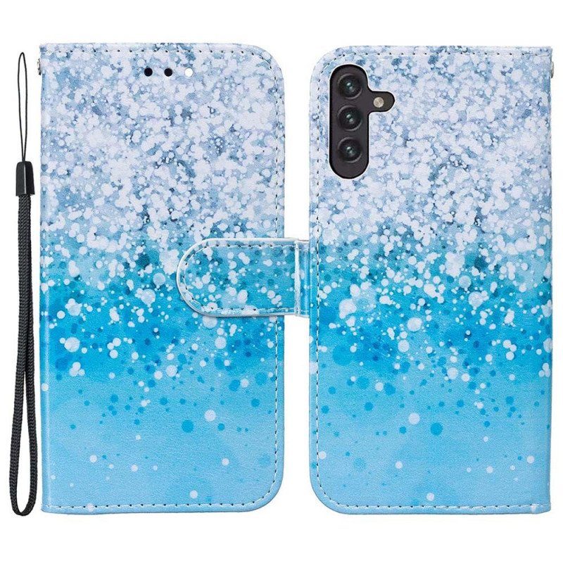 Fodral Samsung Galaxy A13 5G / A04s Blå Glittergradient