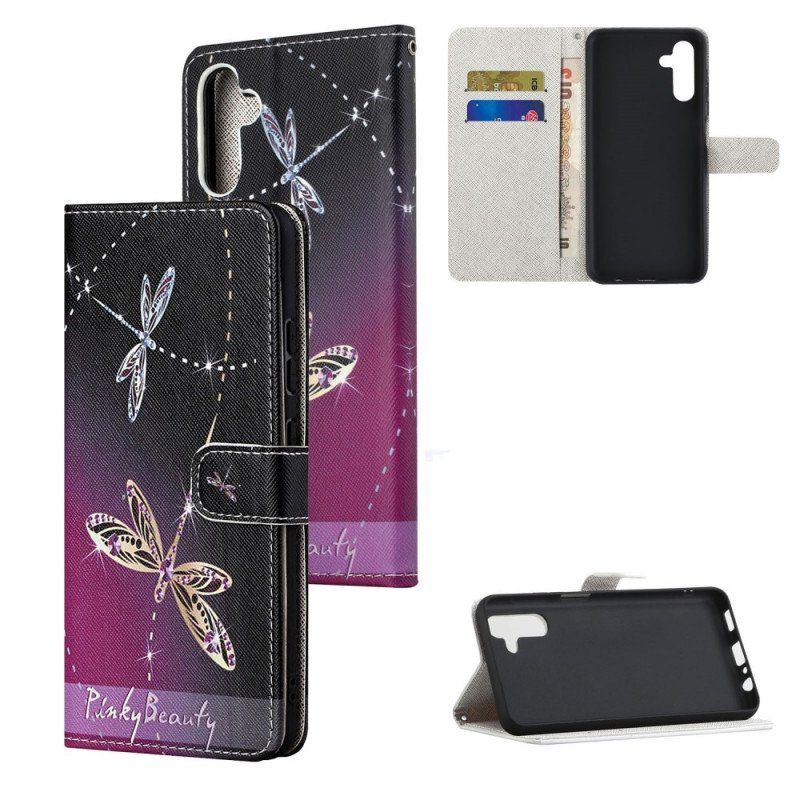 Fodral Samsung Galaxy A13 5G / A04s Med Kedjar Strappy Dragonflies