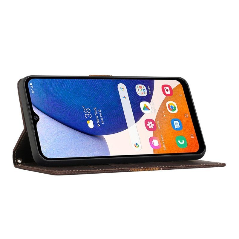 Fodral Samsung Galaxy A14 / A14 5G Med Kedjar Strappy Mönster