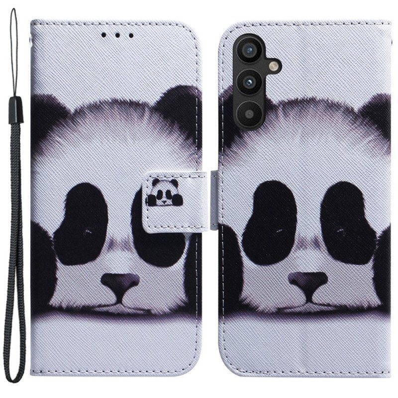 Fodral Samsung Galaxy A54 5G Med Kedjar Lanyard Panda Fläkt