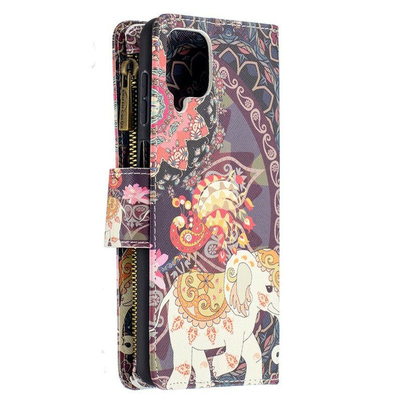 Fodral Samsung Galaxy M12 / A12 Elephant Zip-ficka