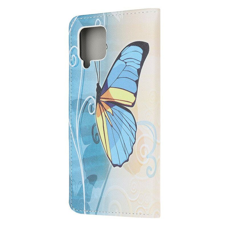 Fodral Samsung Galaxy M12 / A12 Fjärilar