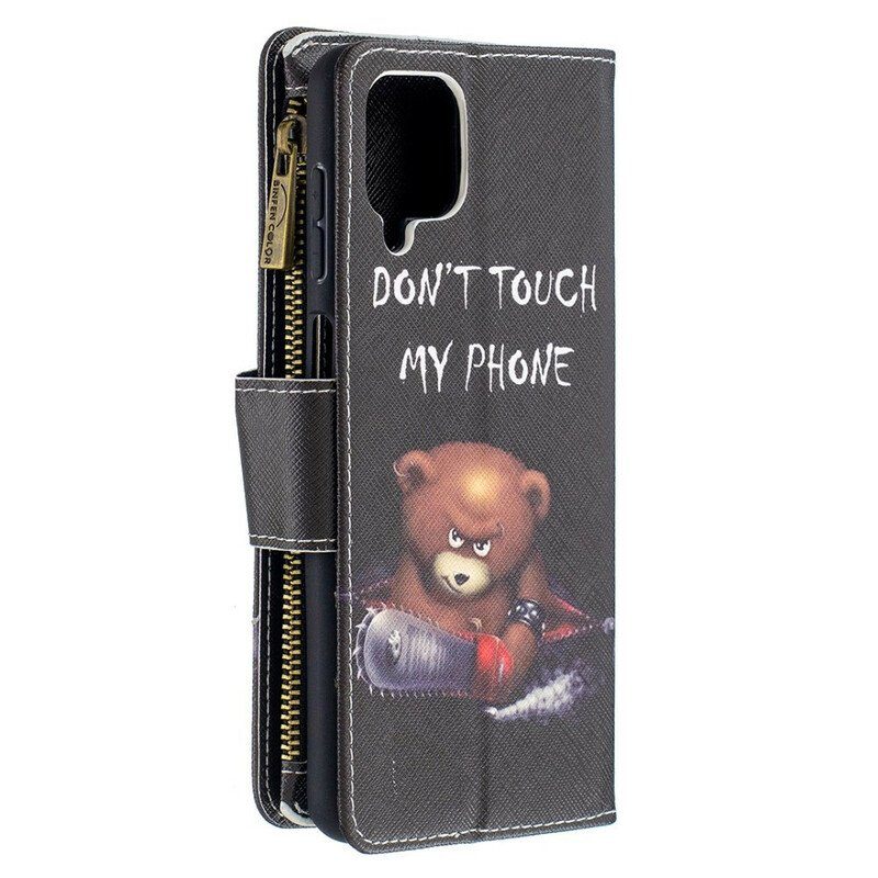 Fodral Samsung Galaxy M12 / A12 Pocketbjörn Med Dragkedja