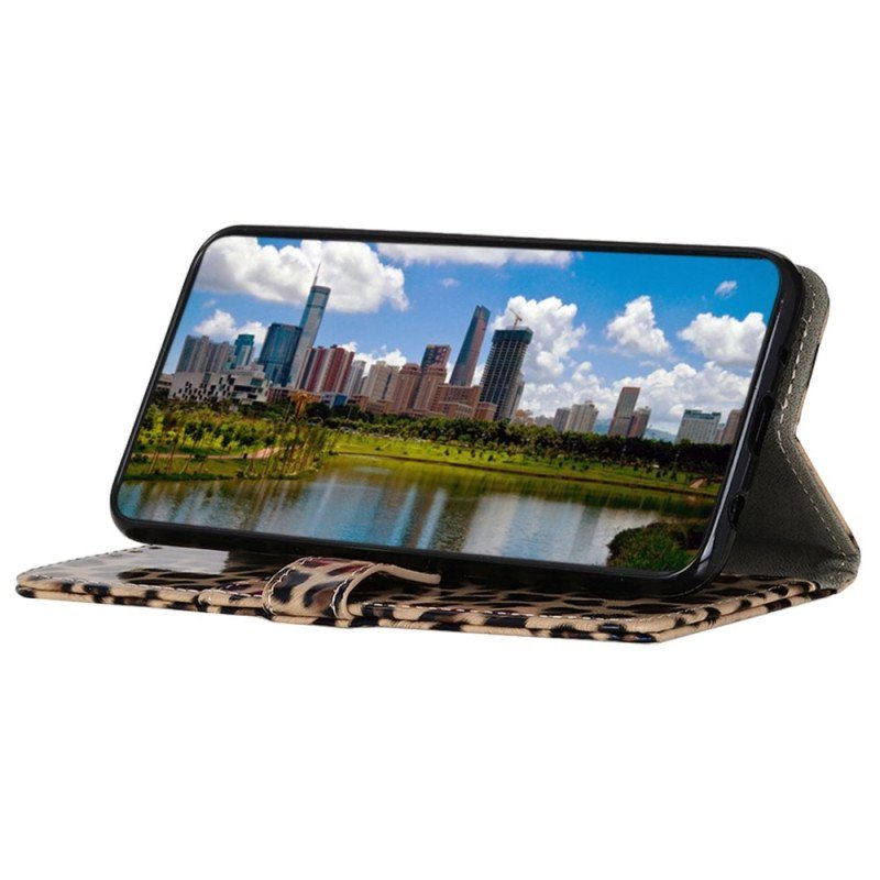 Fodral Samsung Galaxy M13 Leopardhudeffekt