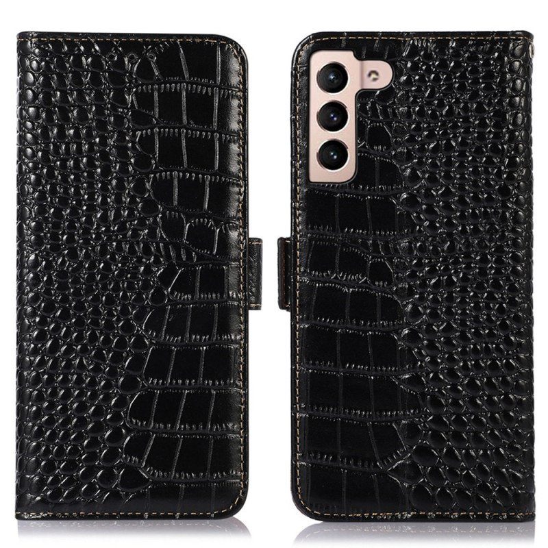 Fodral Samsung Galaxy S23 5G Crocodile Style Rfid