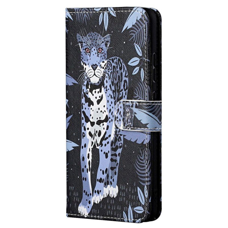 Fodral Samsung Galaxy S23 5G Med Kedjar Strappy Leopard