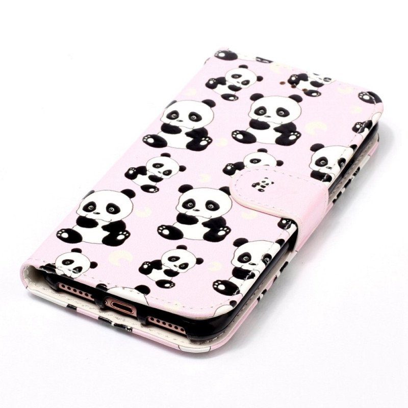 Fodral Samsung Galaxy S23 5G Med Kedjar Strappy Pandas