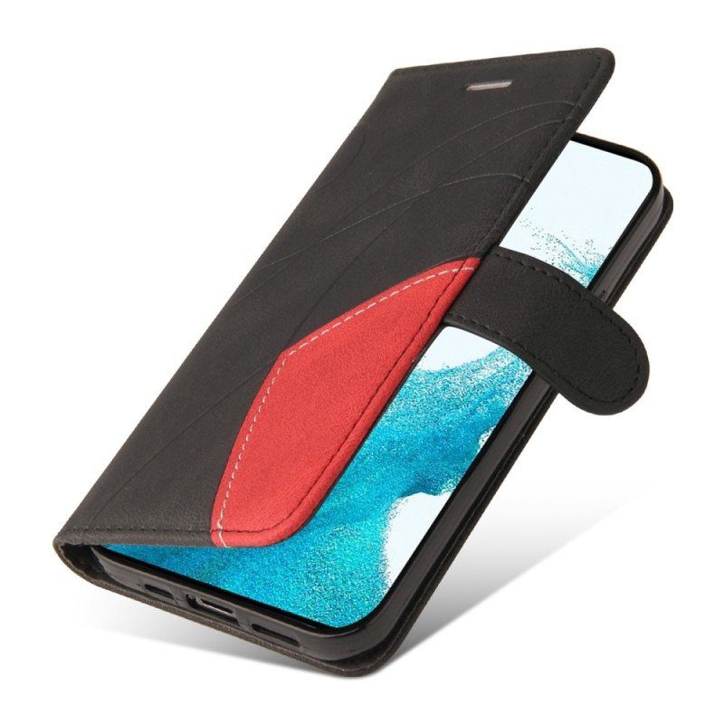 Fodral Samsung Galaxy S23 5G Med Kedjar Tvåfärgad Rem