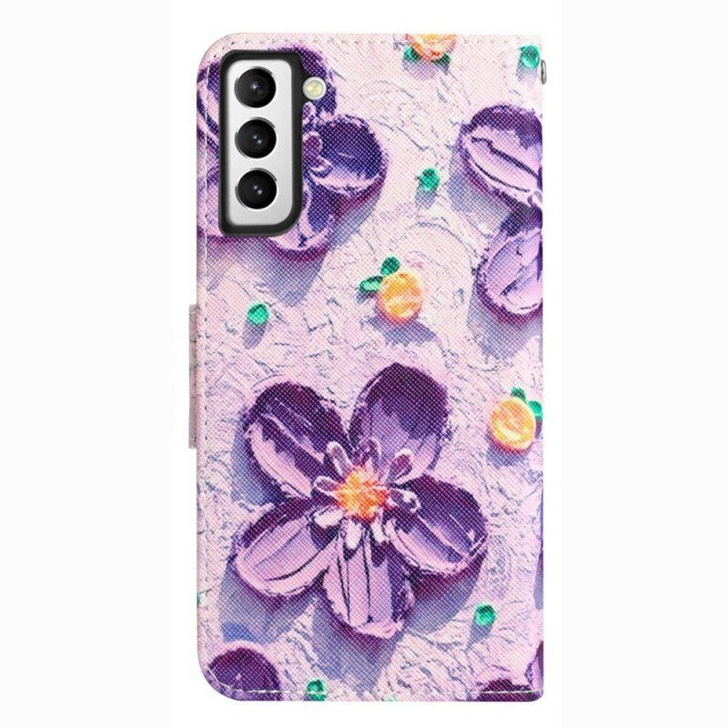 Fodral Samsung Galaxy S23 Plus 5G Med Kedjar Endast Strap Flowers