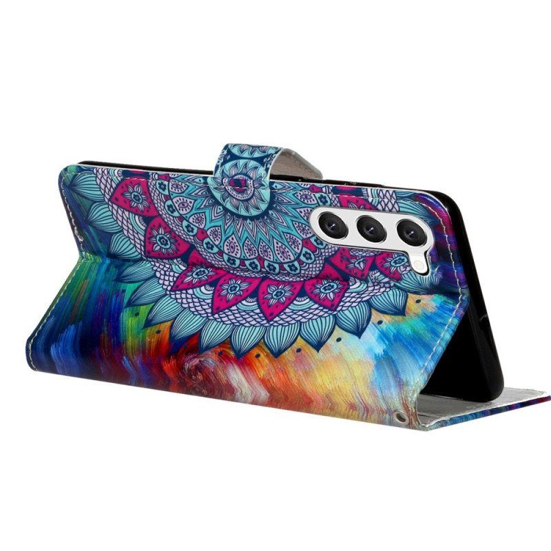 Fodral Samsung Galaxy S23 Plus 5G Med Kedjar Färgglad Strappy Mandala