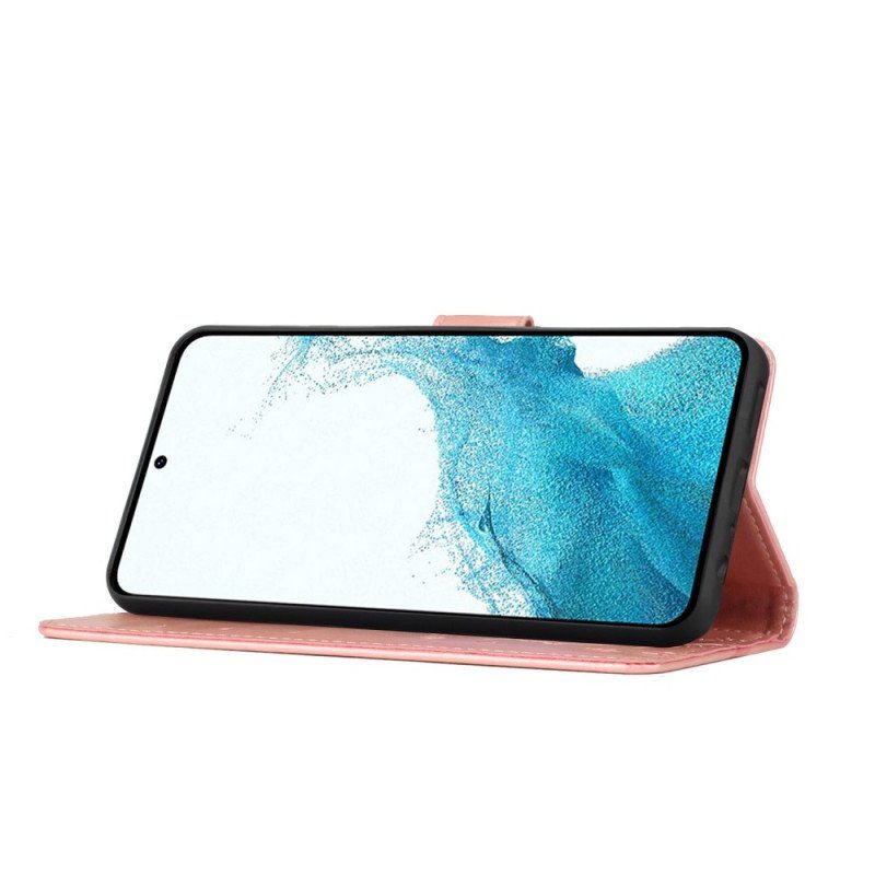 Fodral Samsung Galaxy S23 Plus 5G Med Kedjar Strappy Blommig
